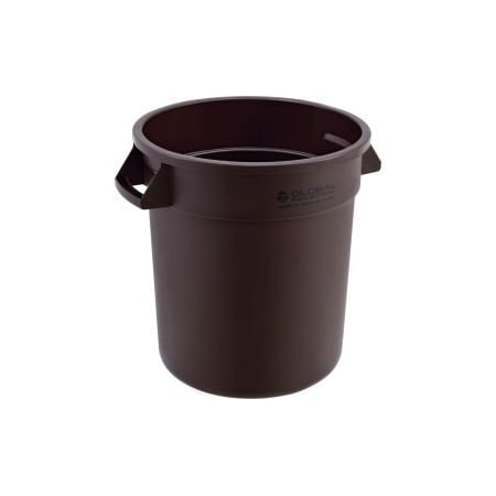 Gec Global Industrial Plastic Trash Can 10 Gallon Brown XDW-005-BN